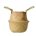 Eco-friendly handmade seagrass woven flower basket durable flower girl baskets for home plants decoration